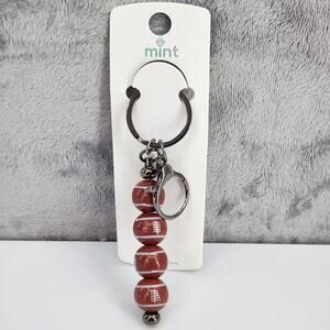 Sports Keychain - Spheres painted like American Footballs - bag charm accessory